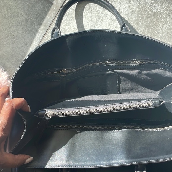 FALOR Falorni La Borse ITALY Black Leather Tote - Picture 4 of 6